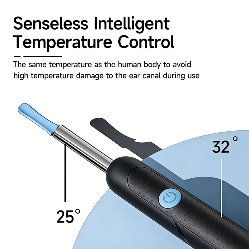 2025Hot Selling Wifi Endoscope 1080P Ear Picker Camera and Ear Spoon Base Ear Cleaning Otoscope Ear Wax Removal