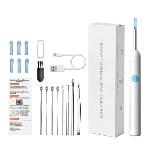 2025Hot Selling Wifi Endoscope 1080P Ear Picker Camera and Ear Spoon Base Ear Cleaning Otoscope Ear Wax Removal